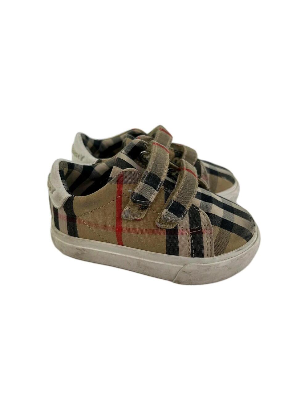 Burberry Unisex Markham Vintage Nova Check Sneaker Size EU19/4C Baby Walker